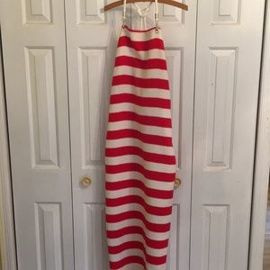 Max Mara Striped Halter Dress